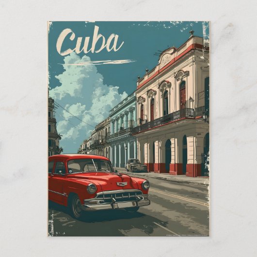 Havana  Streets: Classic Car Briefkaart (Voorkant)