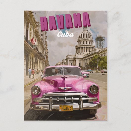 Havana Vibes: Nationaal Capitool Briefkaart (Voorkant)