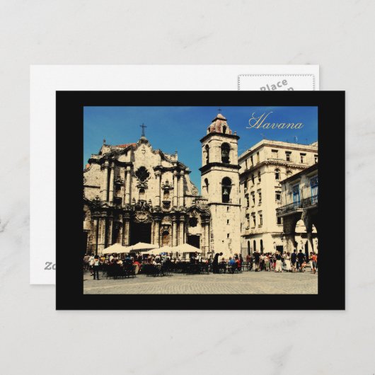 Havana-vierkant briefkaart (Voorkant / Achterkant)