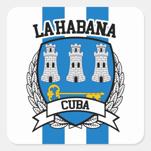 Havana Vierkante Sticker (Voorkant)