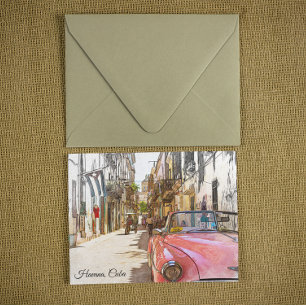 Havana Vintage Reis Kunst Straatbeeld Briefkaart
