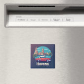 Havana Vintage Retro Reizen Magneet (Insitu (Vaatwasser))