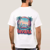 Havana Vintage Retro Reizen T-shirt (Achterkant)