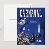 Havana Vintage Travel Poster teruggezet Briefkaart (Voorkant / Achterkant)