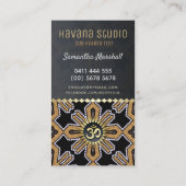 Havana Yoga Studio Black Gold Visitekaartje (Achterkant)
