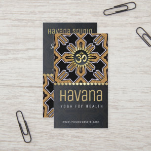 Havana Yoga Studio Black Gold Visitekaartje