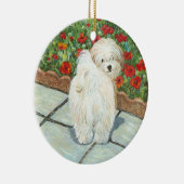 Havanees en papaverkerstsieresornament keramisch ornament (Rechts)