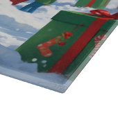 Havanees hardlopen in de sneeuw met kerst Pet Snijplank (Hoek)