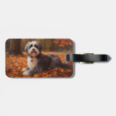 Havanees in Herfstbladeren Herfst Inspire Bagagelabel (Achterkant horizontaal)