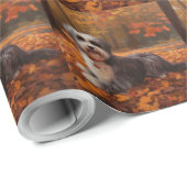 Havanees in Herfstbladeren Herfst Inspire Cadeaupapier (Rol Hoek)