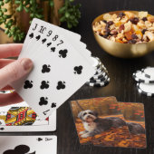 Havanees in Herfstbladeren Herfst Inspire Pokerkaarten (Insitu)