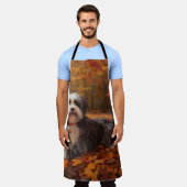 Havanees in Herfstbladeren Herfst Inspire Schort (Gedragen)