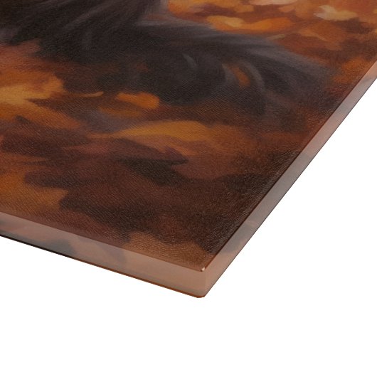 Havanees in Herfstbladeren Herfst Inspire Snijplank (Hoek)