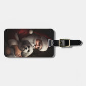 Havanees met Sinterklaas Feestelijke Kerstmis Bagagelabel (Voorkant horizontaal)