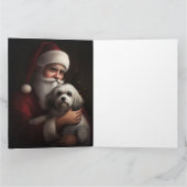 Havanees met Sinterklaas Feestelijke Kerstmis Kaart (Binnen)