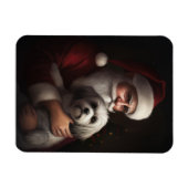 Havanees met Sinterklaas Feestelijke Kerstmis Magneet (Horizontaal)