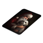 Havanees met Sinterklaas Feestelijke Kerstmis Magneet (Linkerzijde)