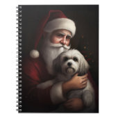 Havanees met Sinterklaas Feestelijke Kerstmis Notitieboek (Voorkant)