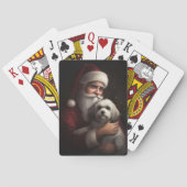 Havanees met Sinterklaas Feestelijke Kerstmis Pokerkaarten (Achterkant)