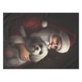 Havanees met Sinterklaas Feestelijke Kerstmis Tafelkleed (Voorkant (Horizontaal))