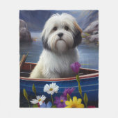 Havanees op een peddel: een Schilderachtig avontuu Fleece Deken (Voorkant)