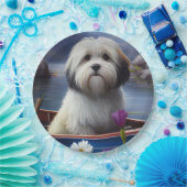 Havanees op een peddel: een Schilderachtig avontuu Papieren Bordje (Feest)