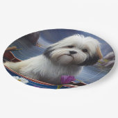 Havanees op een peddel: een Schilderachtig avontuu Papieren Bordje (Gekanteld)