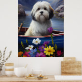 Havanees op een peddel: een Schilderachtig avontuu Poster (Keuken)