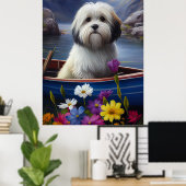 Havanees op een peddel: een Schilderachtig avontuu Poster (Thuiskantoor)