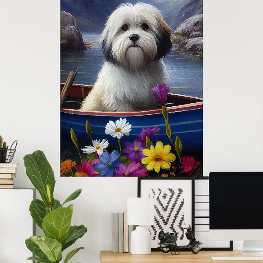 Havanees op een peddel: een Schilderachtig avontuu Poster (Thuiskantoor)