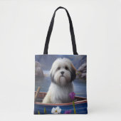 Havanees op een peddel: een Schilderachtig avontuu Tote Bag (Voorkant)