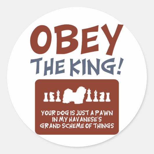Havanees Ronde Sticker (Voorkant)