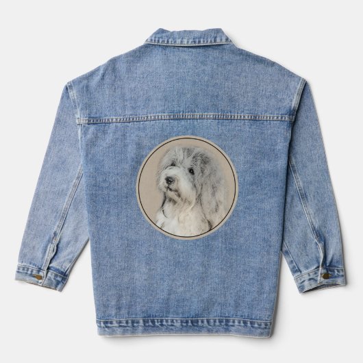 Havanees schilderen (Gold Sable) - Oorspronkelijke Denim Jacket (Achterkant)