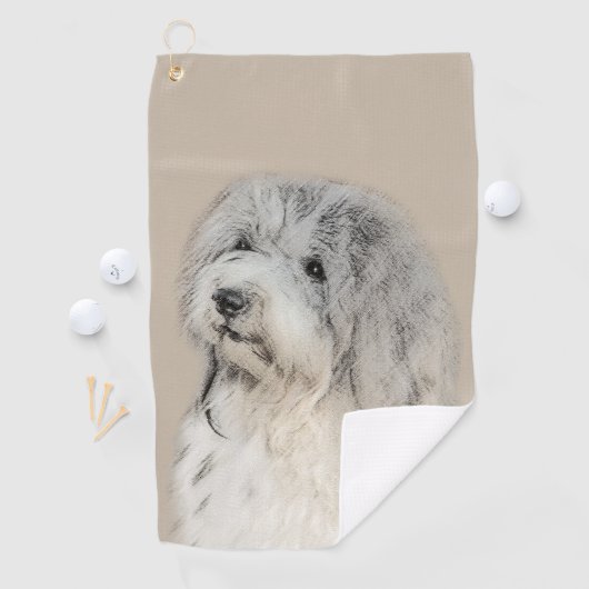 Havanees schilderen (Gold Sable) - Oorspronkelijke Golfhanddoek (Insitu)