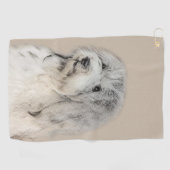 Havanees schilderen (Gold Sable) - Oorspronkelijke Golfhanddoek (Horizontaal)