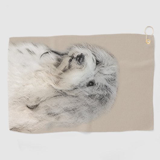 Havanees schilderen (Gold Sable) - Oorspronkelijke Golfhanddoek (Horizontaal)