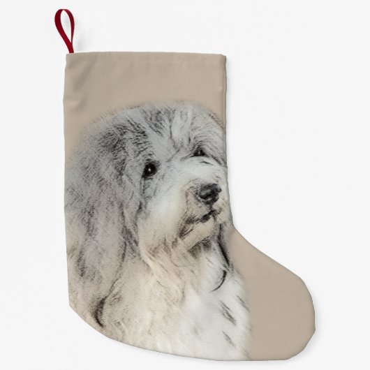 Havanees schilderen (Gold Sable) - Oorspronkelijke Kleine Kerstsok (Voorkant)