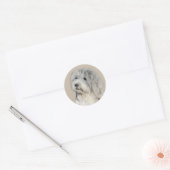 Havanees schilderen (Gold Sable) - Oorspronkelijke Ronde Sticker (Envelop)