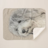 Havanees schilderen (Gold Sable) - Oorspronkelijke Sherpa Deken (Voorkant (horizontaal))