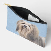 Havanees schilderij Zilver Schattige Originele Pet Etui (Open)