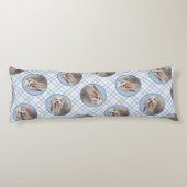 Havanees schilderij Zilver Schattige Originele Pet Lichaamskussen (Achterkant)