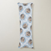 Havanees schilderij Zilver Schattige Originele Pet Lichaamskussen (Voorkant Verticaal)