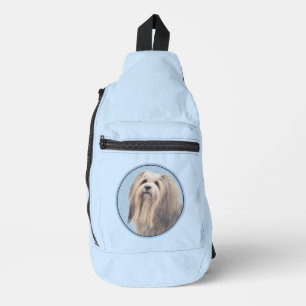 Havanees schilderij Zilver Schattige Originele Pet Sling Bag