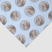 Havanees schilderij Zilver Schattige Originele Pet Tissuepapier (Detail)