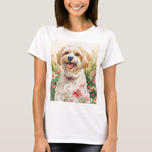 Havanees T-shirt voor vrouwen – Waterverf Dog T-sh