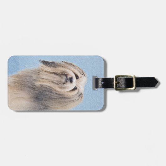 Havanees (zilver) schilderen - Kute Original Dog A Bagagelabel (Voorkant horizontaal)