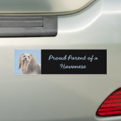 Havanees (zilver) schilderen - Kute Original Dog A Bumpersticker (Op auto)