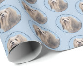 Havanees (zilver) schilderen - Kute Original Dog A Cadeaupapier (Rol Hoek)