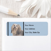 Havanees (zilver) schilderen - Kute Original Dog A Etiket (Insitu)