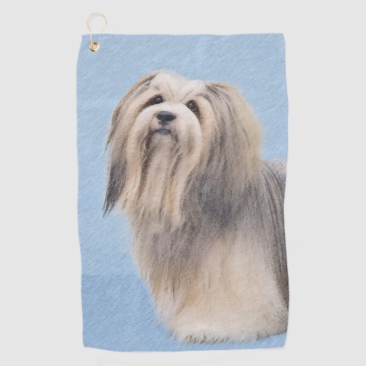 Havanees (zilver) schilderen - Kute Original Dog A Golfhanddoek (Voorkant)